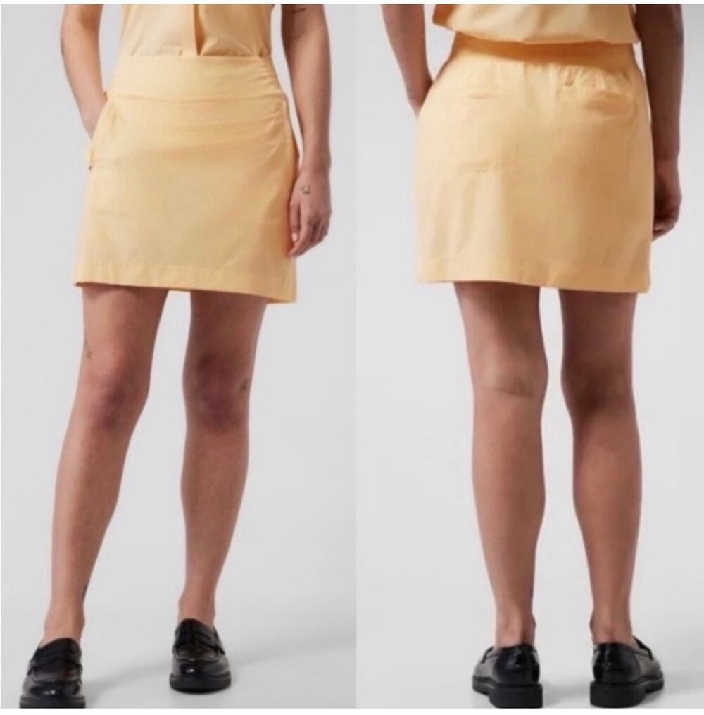 Athleta Skort Womens 6 Yellow Brooklyn Sporty Golf Tennis Mini Athletic Casual